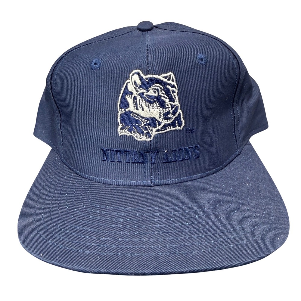 Front Row Penn State Hat Mens OSFA Navy Blue‎ Nittany Lions Vintage Snapback Cap